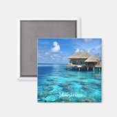 Aimant Photo des Maldives  (Recto/Verso)