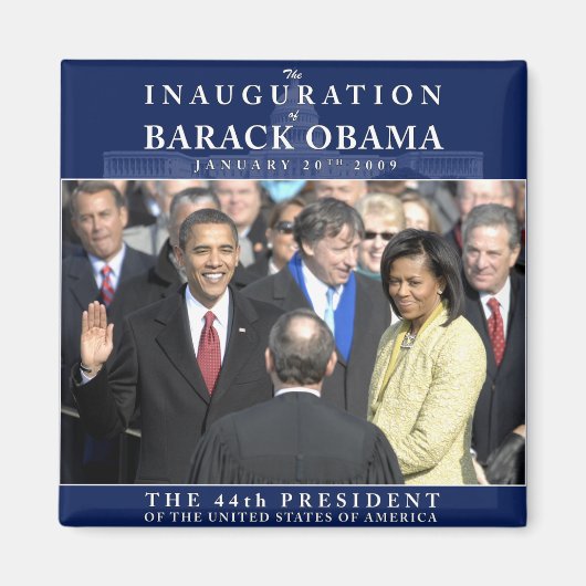 Aimant Photo d'investiture d'Obama (Devant)