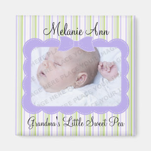 Aimant Photo douce de pois de bébé