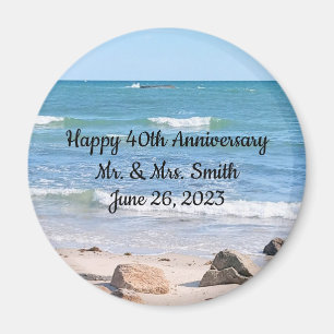 Aimant Photo du 40e anniversaire de Atlantic Ocean Shore