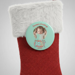 Aimant Photo du premier Noël de BÉBÉ Personnaliser