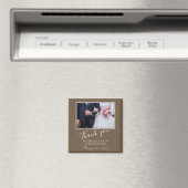 Aimant Photo Elegant Merci Mariage (In Situ (Lave-vaisselle))