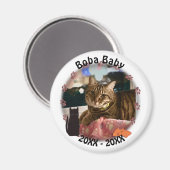 Aimant Photo Empreintes de pattes de chats (Recto/Verso)