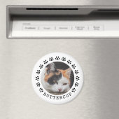 Aimant Photo Empreintes de pattes de chats noirs (In Situ (Lave-vaisselle))