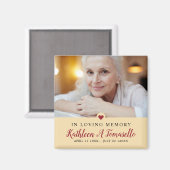 Aimant Photo en mémoire d'amour (Recto/Verso)