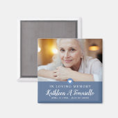 Aimant Photo en mémoire d'amour (Recto/Verso)