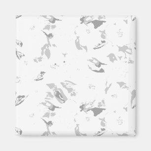 Aimant photo en noir et blanc d'un arrière - plan blanc