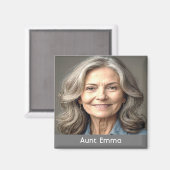 Aimant Photo et nom modifiables (Recto/Verso)