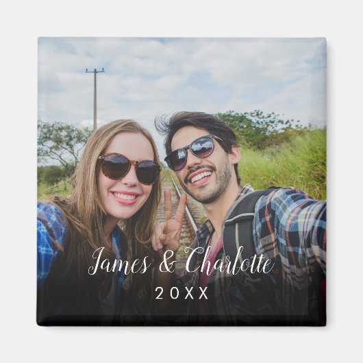 Aimant Photo et nom personnalisés Favor (Devant)