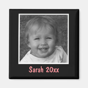 Aimant Photo faite sur commande et texte de salutation