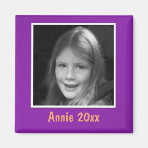 Aimant Photo faite sur commande et texte de salutation