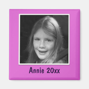 Aimant Photo faite sur commande et texte de salutation