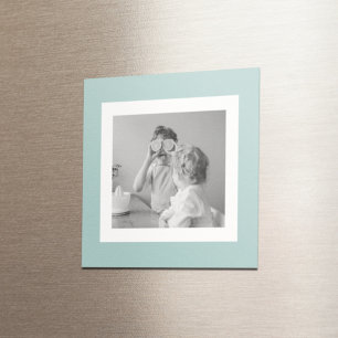 Aimant Photo Famille Moderne Mint Simple Lovely Cadeau