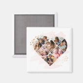 Aimant Photo Family Best Grandma Ever Heart Shape 8 (Recto/Verso)