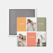 Aimant Photo Family Collage moderne | Happy Thanksgiving (Recto/Verso)