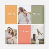 Aimant Photo Family Collage moderne | Happy Thanksgiving (Devant)