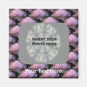 Aimant Photo florale de roses roses