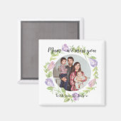 Aimant Photo florale personnalisée (Recto/Verso)