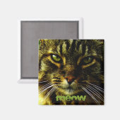 Aimant Photo Hypnotisante des yeux de chat (Recto/Verso)