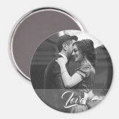 Aimant photo mariage avec texte Amour (Recto/Verso)