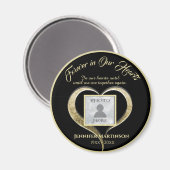 Aimant Photo Mémorial pour toujours dans nos coeurs (Recto/Verso)