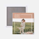 Aimant Photo moderne de Family | Thankful (Recto/Verso)