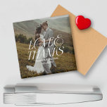 Aimant Photo moderne Elegant Amour et Merci Mariage<br><div class="desc">Photo moderne Elegant Love et Merci aimant Mariage</div>