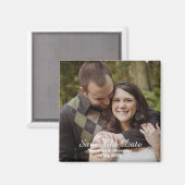 Aimant Photo Moderne Enregistrer l'aimant Date (Recto/Verso)