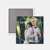 Aimant Photo Monogramme contemporaine (Recto/Verso)