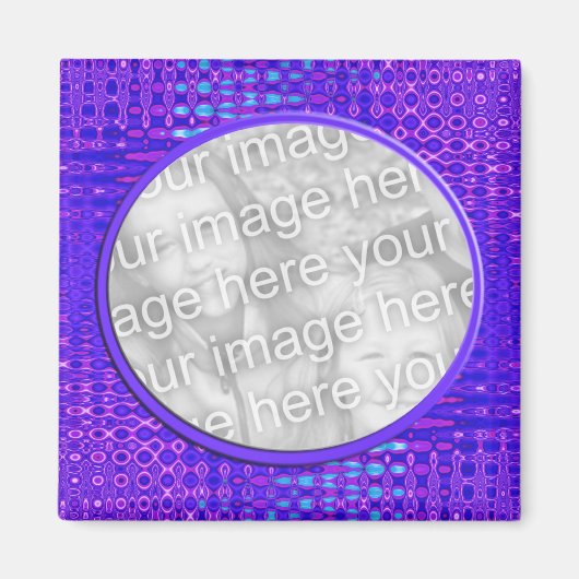 Aimant photo motif bleu (Devant)