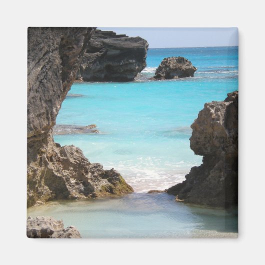 Aimant Photo of Tropical Island Coast & Sea (Devant)