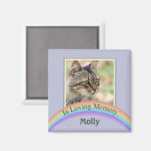 Aimant Photo personnalisable Pet Memorial (bleu) (Recto/Verso)