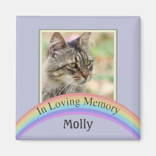 Aimant Photo personnalisable Pet Memorial (bleu)