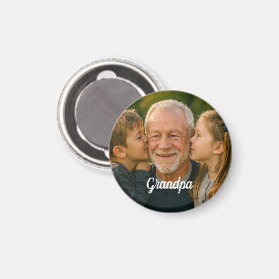 Aimant photo personnalisé de grand-papa