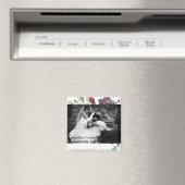 Aimant photo personnalisé Géométrie or Roses blanc (In Situ (Lave-vaisselle))