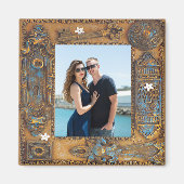 Aimant Photo personnalisée Antique Squelette Image de cad (Devant)