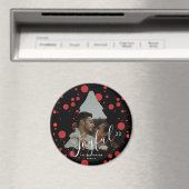 Aimant Photo personnalisée Arbre de Noël points noirs et  (In Situ (Lave-vaisselle))