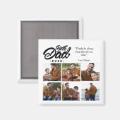 Aimant Photo personnalisée de meilleur père (Recto/Verso)