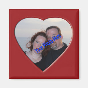 Aimant Photo personnalisée en forme de coeur