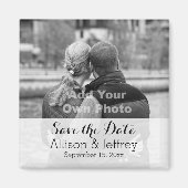 Aimant Photo personnalisée Enregistrer la date Carré Magn (Devant)