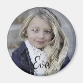 Aimant Photo personnalisée et texte personnalisé (Devant)