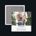 Aimant Photo personnalisée Fête de mariage du réfrigérate<br><div class="desc">Photo personnalisée Réfrigérateur personnalisé Aimant de la fête de mariage</div>