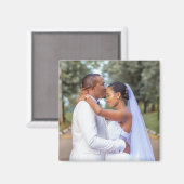 Aimant Photo personnalisée mariage moderne unique (Recto/Verso)