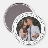 Aimant Photo personnalisée Nouveau Couple Nom Est Date Ma (Recto/Verso)