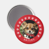 Aimant Photo pour animaux de compagnie Empreintes de patt (Recto/Verso)