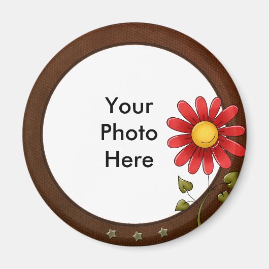 Aimant photo rond (Devant)