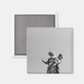 Aimant Photo simple et moderne de mouette sur la statue (Recto/Verso)