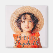 Aimant Photo simple moderne Accueil d'anniversaire (Devant)