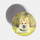 Aimant Photo simple pour animaux de compagnie avec nom pe (Recto/Verso)