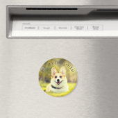 Aimant Photo simple pour animaux de compagnie avec nom pe (In Situ (Lave-vaisselle))